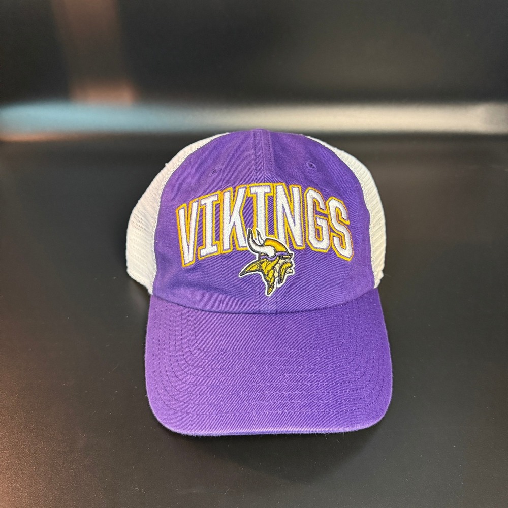 NFL Minnesota Vikings Purple Cotton‎ Polyester Mesh Trucker Hat Mens OSFA